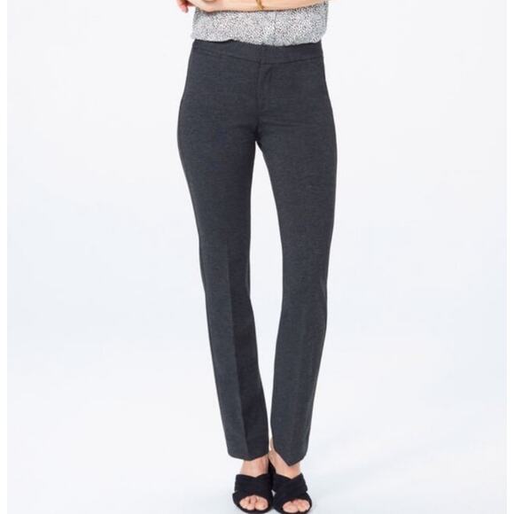 NYDJ Womens Slim Trouser Pants Ponte Knit Dark Gray Plus Size 14 Corpcore Career - Picture 1 of 13